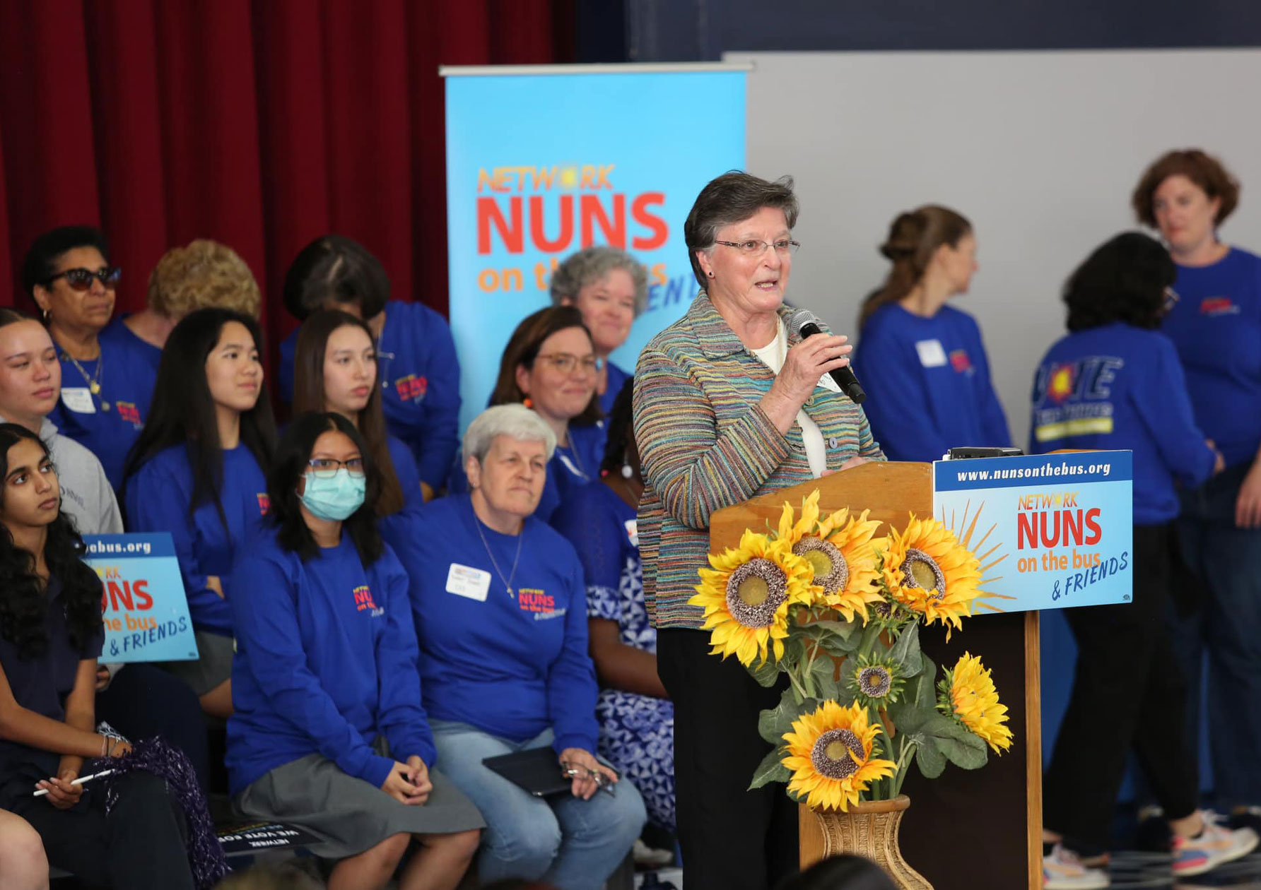 Become a sister hero 2 Sister Nancy O'Shea at the Nuns on the Bus Event