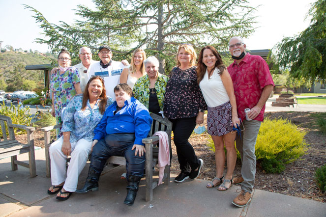 Sister Bernie Garcia, SNDdeN, with her family at Sister's 60th Jubilee celebration in 2021.