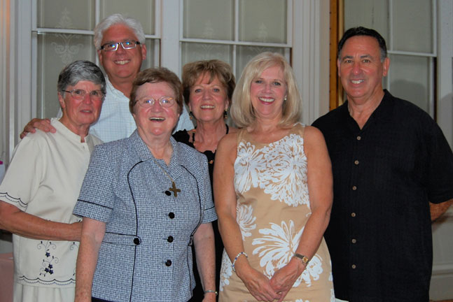 Friend Sister Vivian Snow, SNDdeN (far left) with Sister Cecilia Wallace, SNDdeN and family members in 2009.