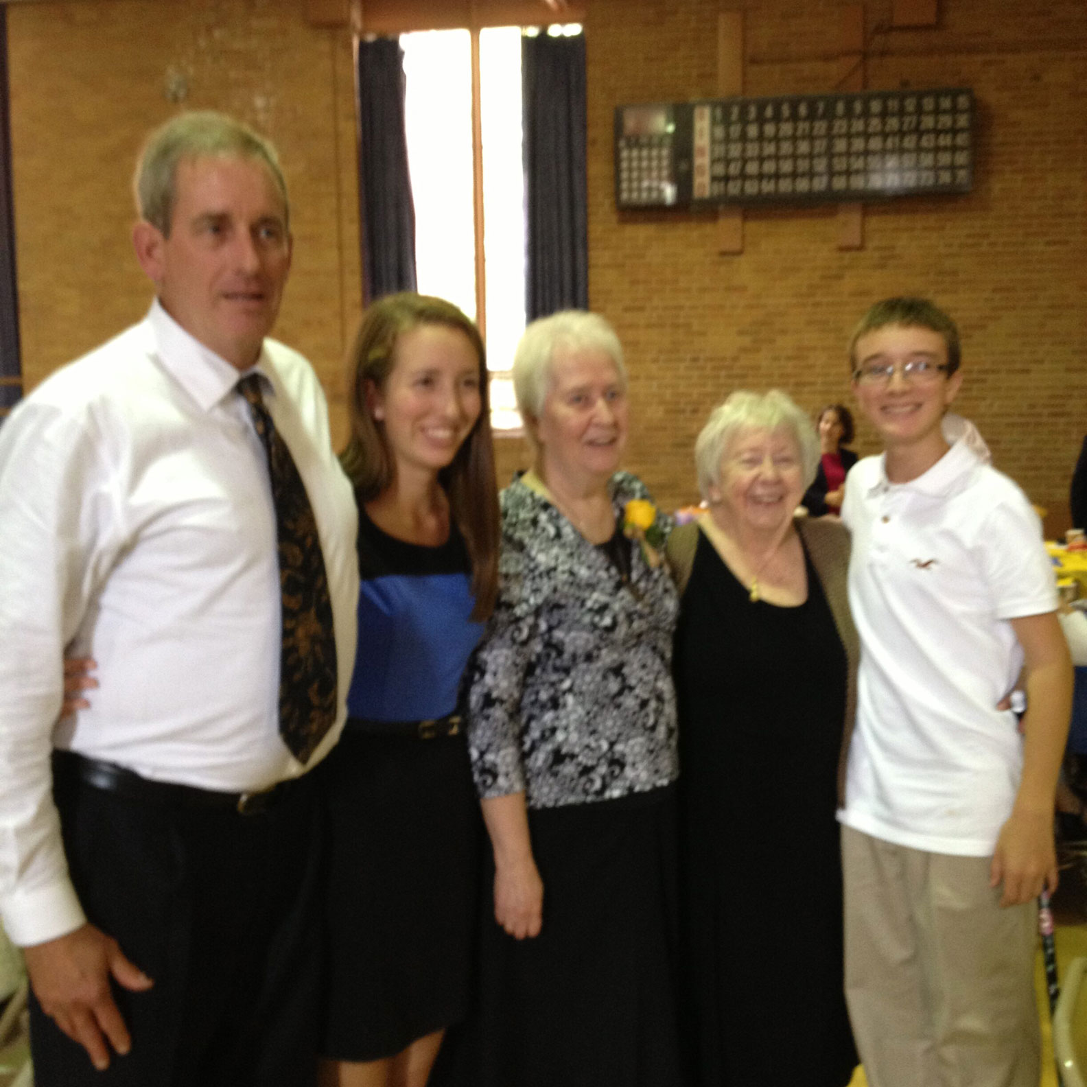 Sister Eileen Finnigan, SNDdeN with her family at her last Jubilee celebration.