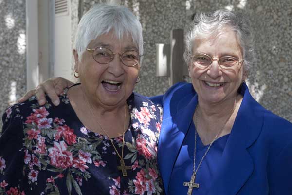 Sisters Natalia Carrasco and Yvonne Bondi, SNDdeN, in 2013.