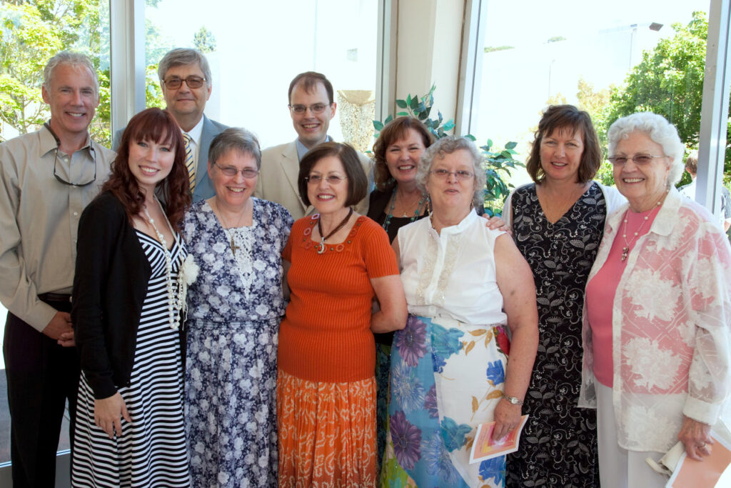 Sr. Karen Pozniak (second from left in front row) with family in 2010.