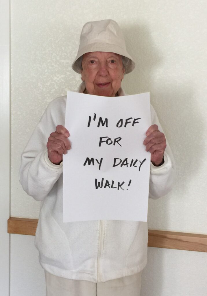 Sister Mary Laxague during the COVID-19 pandemic in 2020.