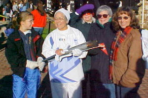 In 2002, Sr. Rosa Dolores carried the Olympic torch through part of Santa Cruz, California.