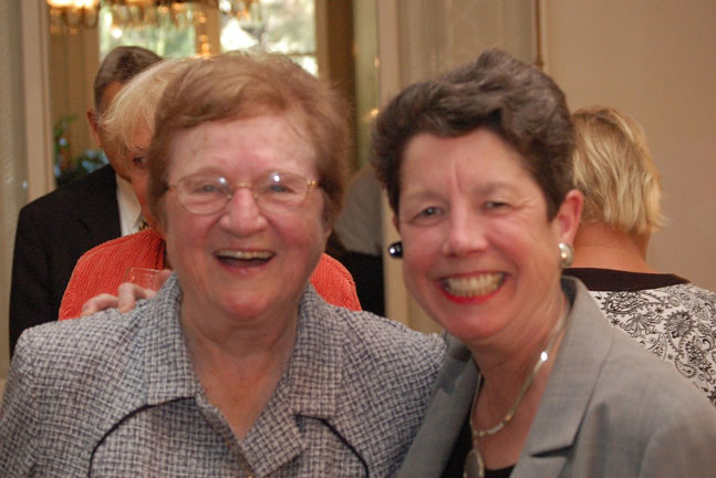 Sister Cecilia Wallace with former student Rita Gleason.