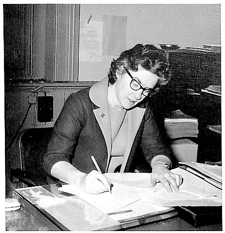 Sister Janice Waters in 1972, while principal of Cardinal Cushing Central High School for Girls.