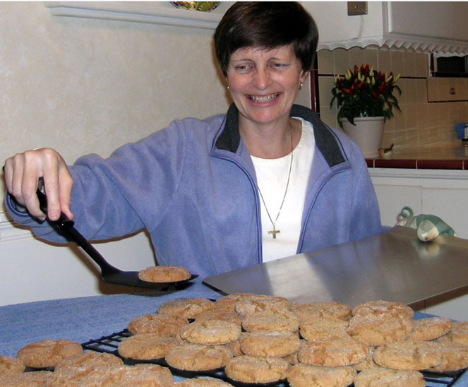Sister Kathryn baking