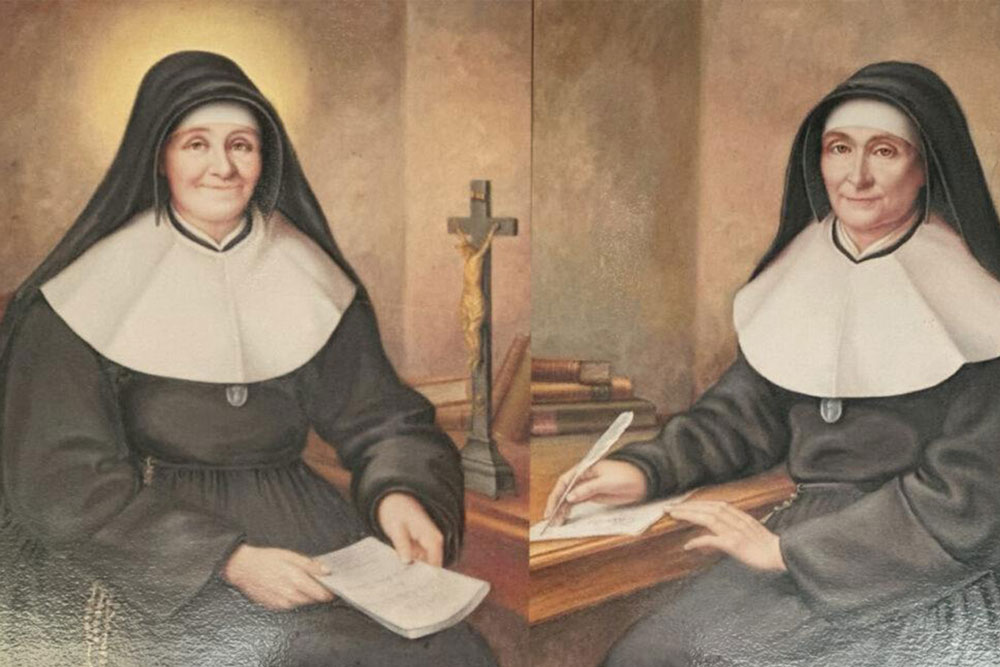 Julie Billiart and Françoise Blin de Bourdon, the two foundresses of the Sisters of Notre Dame de Namur.