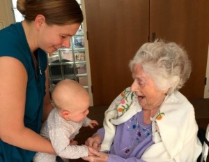 cropped PIX of Catherine with grandniece & great grandnephe