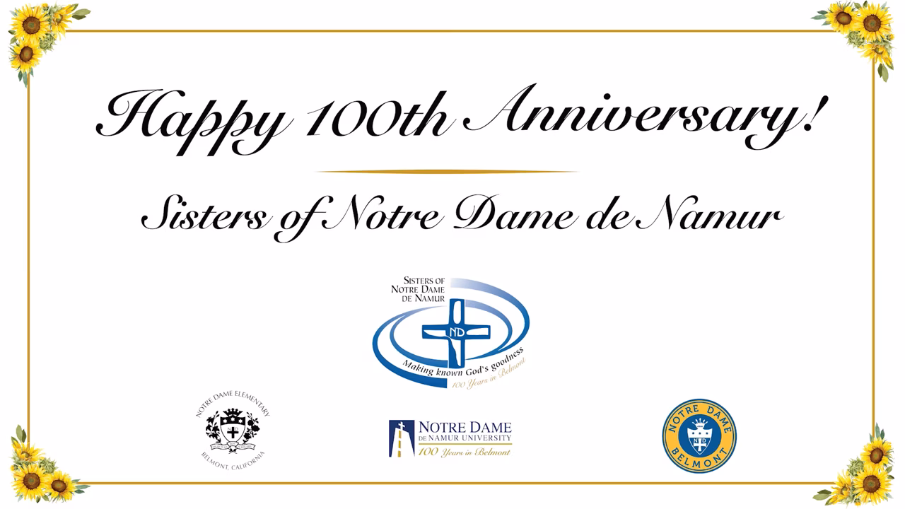 video Sisters of Notre Dame de Namur Belmont 100th Anniversary