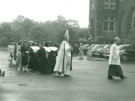 1952 New Emmanuel buildings being dedicated (this one is 1948)