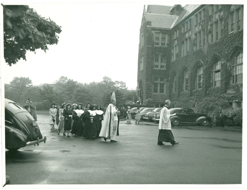 1952 New Emmanuel buildings being dedicated (this one is 1948)