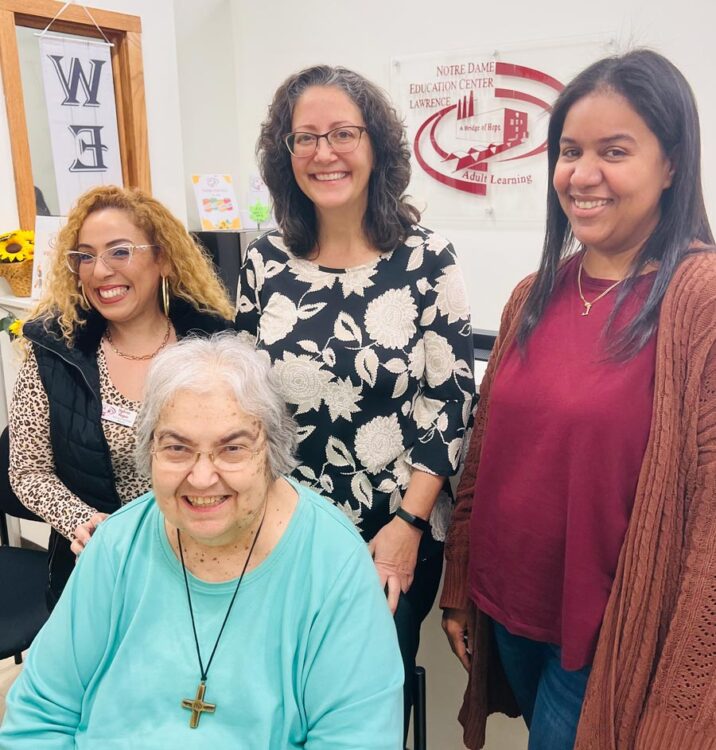 1997 NDEC Lawrence Staff and Sister Pauline Raposo, SNDdeN (Buisness Manager)