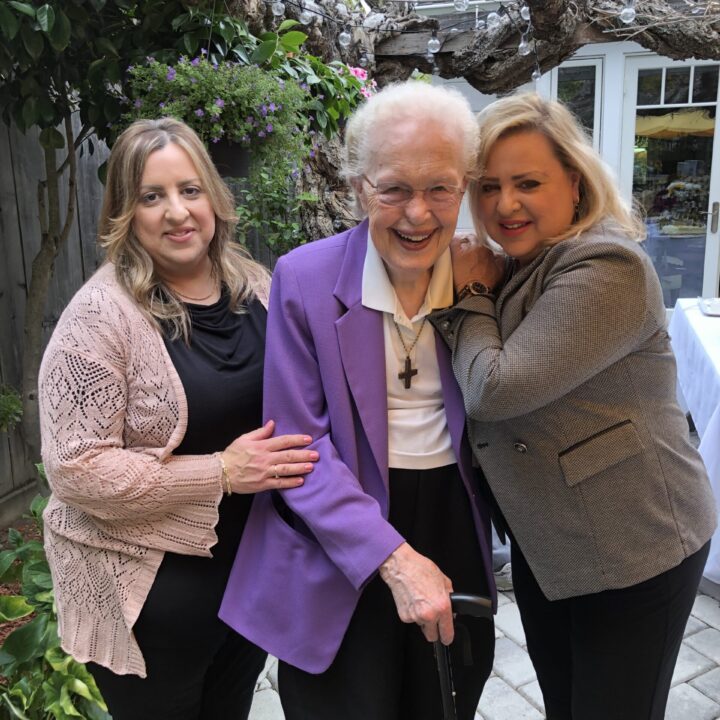 Picture of Associate Maureen Peccolo with Sr. Roseanne Murphy and my sister Catherine Rossi June 4, 2022