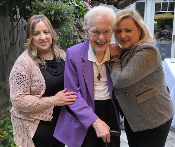 Picture of Associate Maureen Peccolo with Sr. Roseanne Murphy and my sister Catherine Rossi June 4, 2022