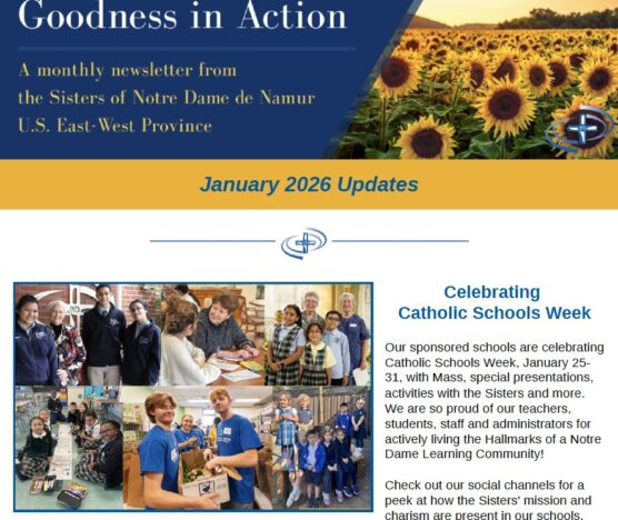 Goodness in Action newsletter for January 2026 front page