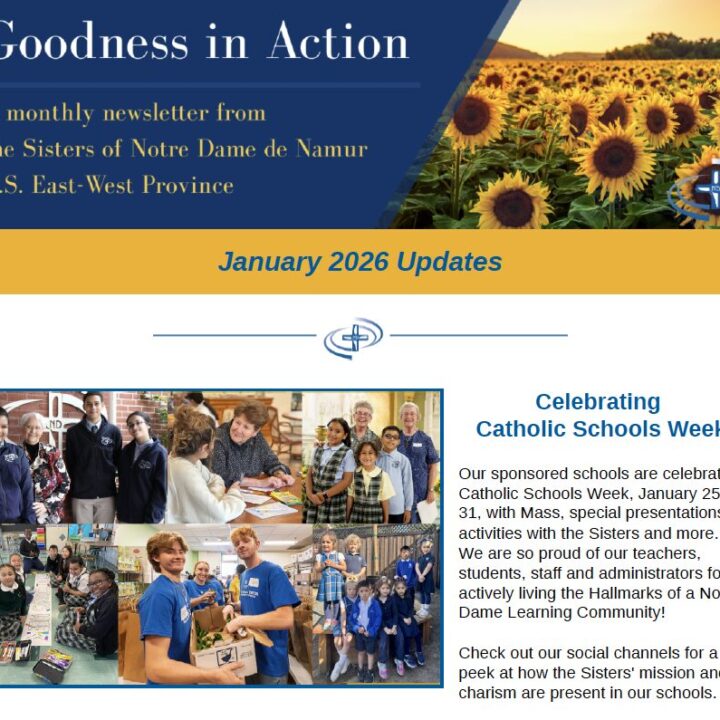 Goodness in Action newsletter for January 2026 front page