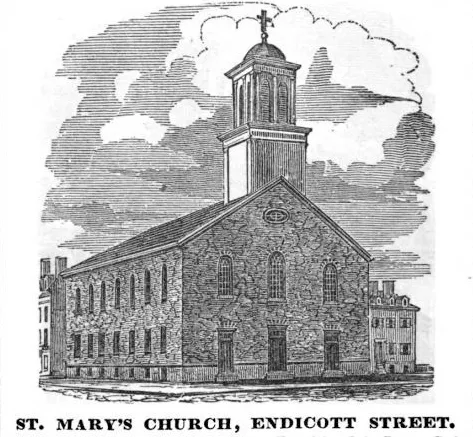 St Marys EndicottSt Boston St. Mary HomansSketches1851