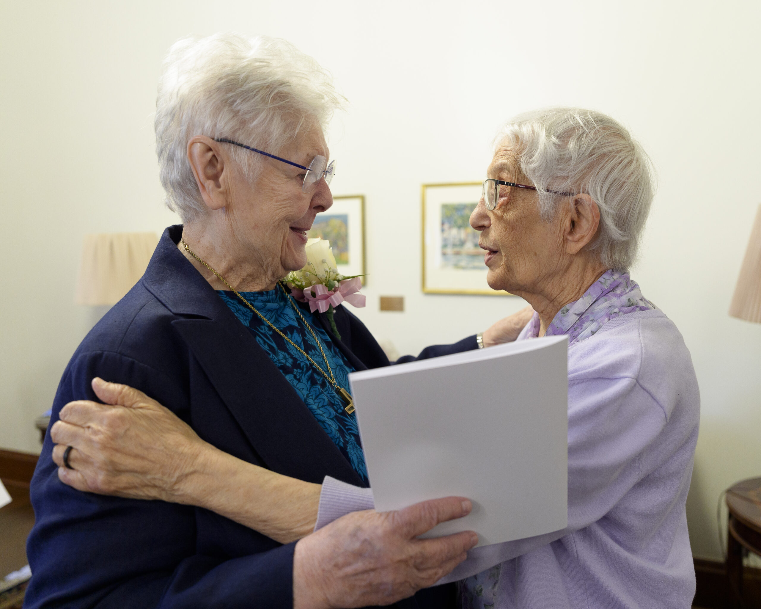 Embrace - Sister Ann Mary Donovon and Ani Wihbey