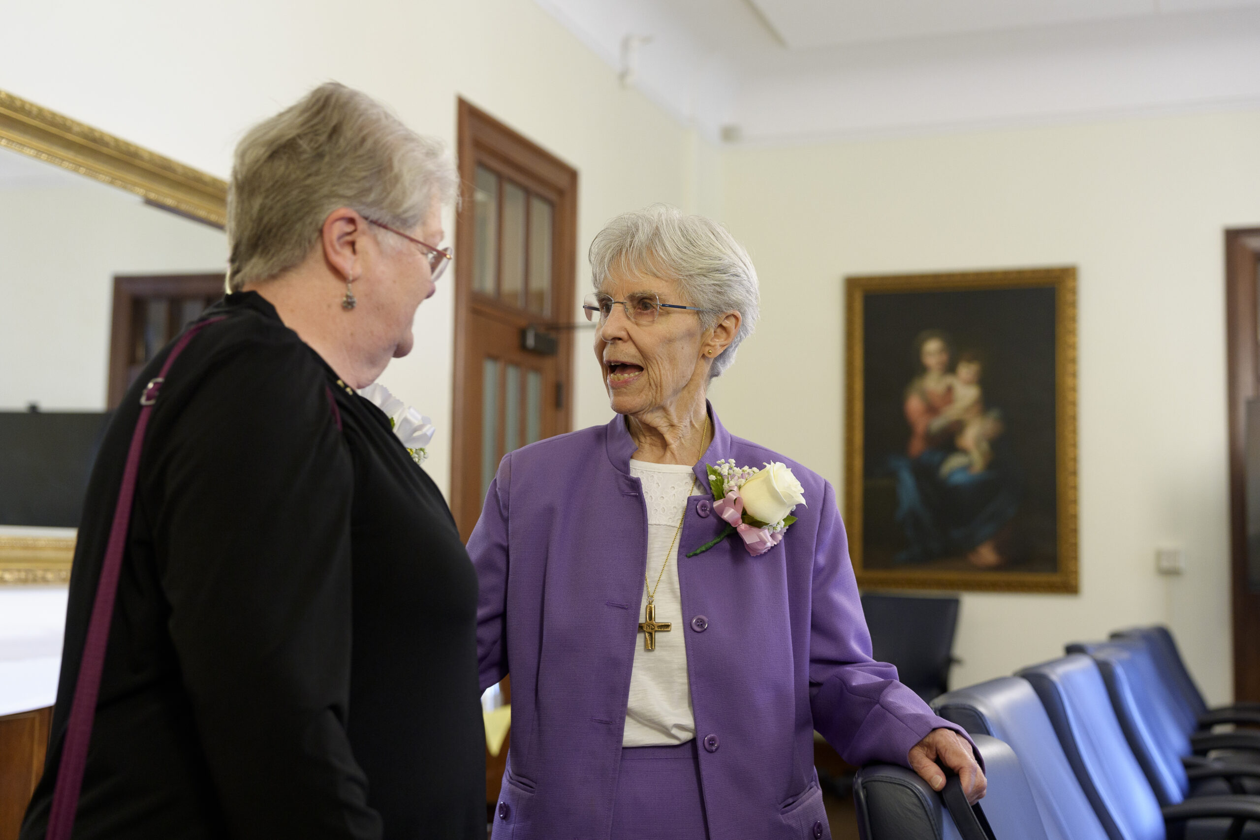 Sister Mary T. Kelleher and Elaine Bain