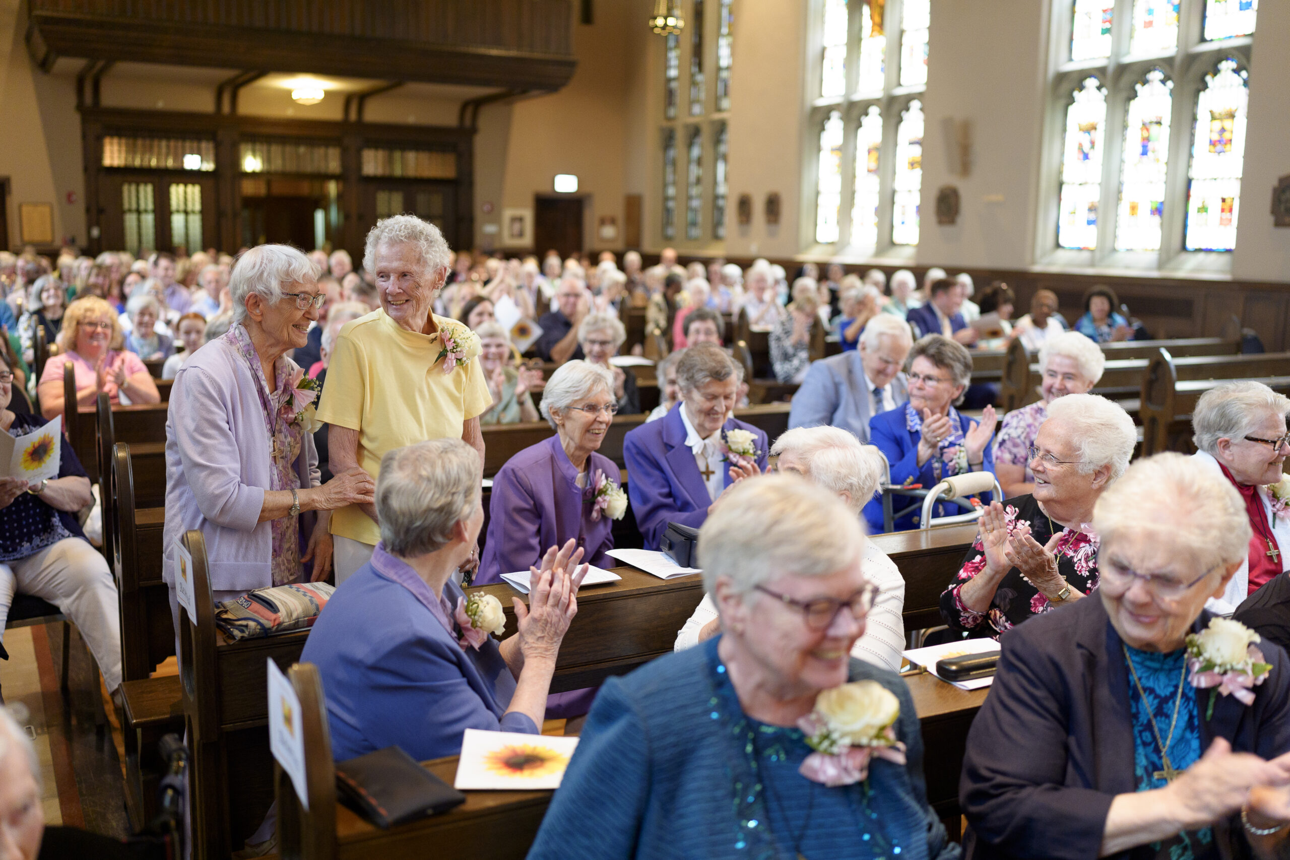 Two 80 Year Jubiilarians Smiling