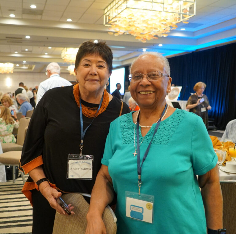 Sr Martin de Porres and Janice Cantu CA 175 Luncheon 10 04 2026 14 Sr Martin de Porres and Janice Cantu posing at one of many tables at California 175th Anniversary Luncheon
